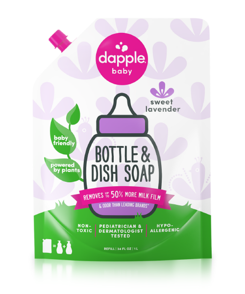 Dapple Baby Bottle & Dish Liquid Refill Pack Lavender 34oz