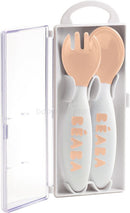 Beaba Ellipse 2nd Stage Ergonomic Cutlery Set (8m+) Nude
