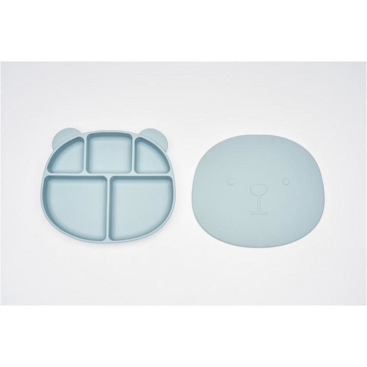 Poled Kid Silicone Suction Food Tray with Lid