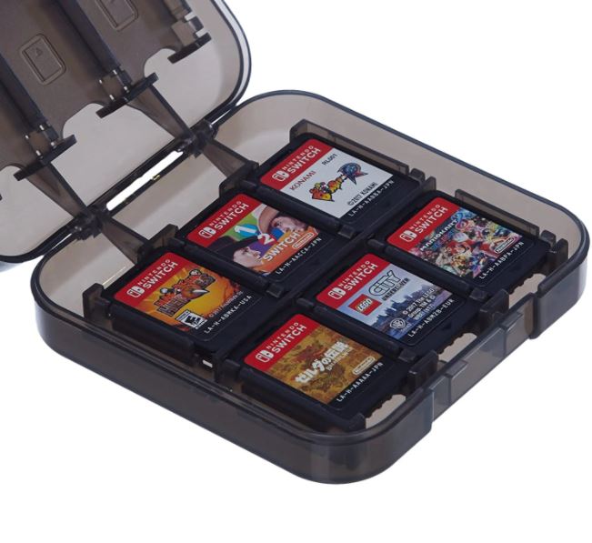 Mobilesteri Multi-Compartments Game Storage Case for 24 Nintendo Switch Games (Blue)