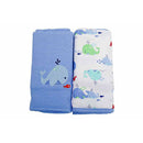 OWEN 2PC Thermal Blanket Set 30x30" - 100% Cotton - 5 Designs