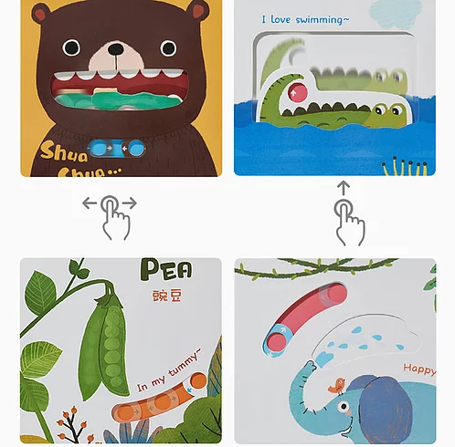 Babycare Sliding & Learning Books(4 Books)