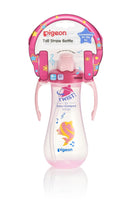 Pigeon Tall Straw Bottle Dolphin - Pink