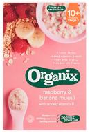 Organix Organic Cereal - Raspberry & Banana Muesli, 200g