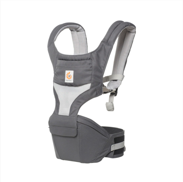 [10 year local warranty] Ergobaby Hip Seat Cool Air Mesh Baby Carrier - Carbon Grey