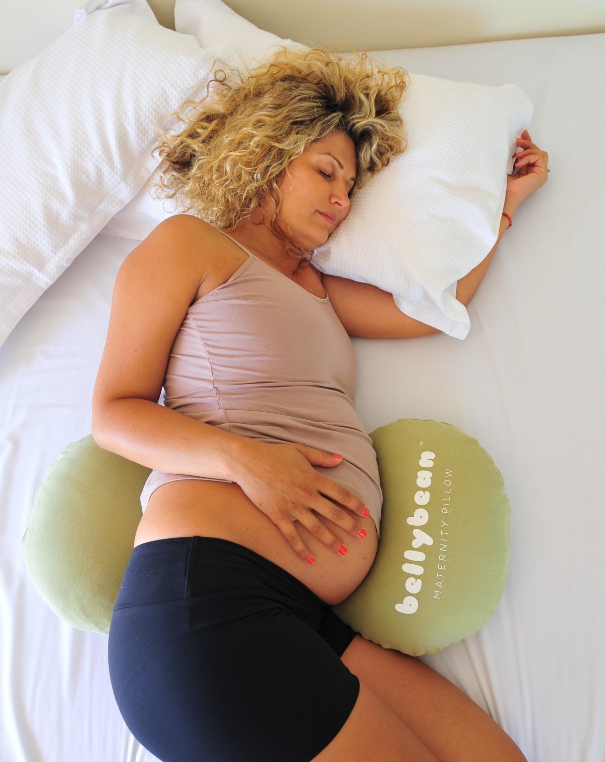 Bellybean Maternity Pillow from Australia (Organic Cotton) Beige