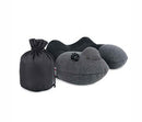 TravelMall 3D Inflatable Neck Pillow (Black)