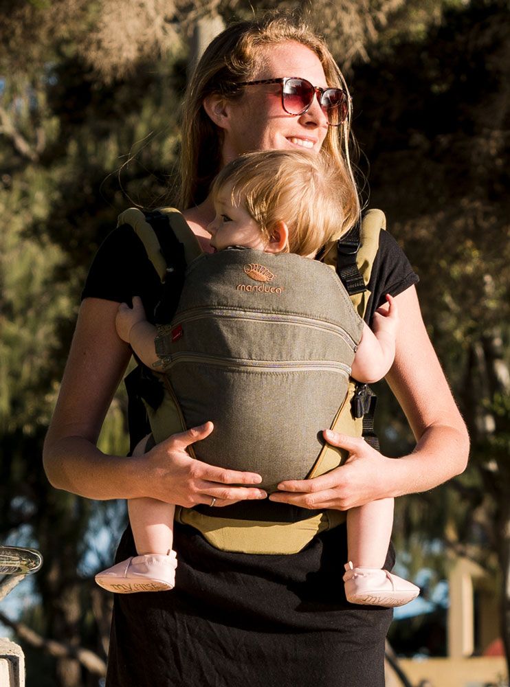 [3 Years Local Warranty] Manduca XT Organic Cotton  Baby & Toddler Carrier - Denim Olive Toffee