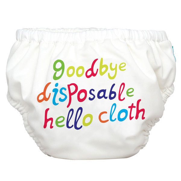 Charlie Banana 2-in-1 Assorted Colours Swim Diaper & Training Pants Hello Cloth White - 4 Sizes Available!