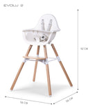 [1 yr local warranty] Childhome Evolu 2 High Chair - Natural White