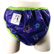 Moo Moo Kow One Size Swim Diaper - Color Star with Green Border