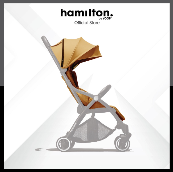 Hamilton X1 Plus Magic Fold Stroller Colour Seat Pack(Seat Pad with Canopy) - Coral Orange