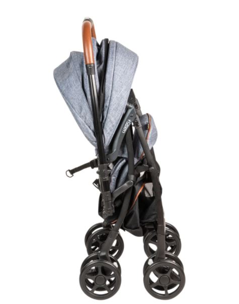 Bonbijou Luxos+ Light Weight Stroller (Demin Blue) + FOC (BB70466, BB70166, BB70490) Bundle Packs