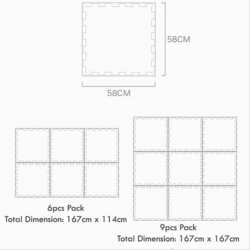 Babycare Splicing Play Mat (9pcs)