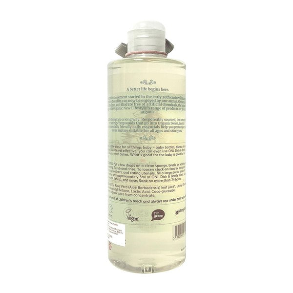 [Bundle Of 2] Organic New Lifestyle Dish & Bottle Wash 500ml - Non Scented - Made in UK Exp:  2026