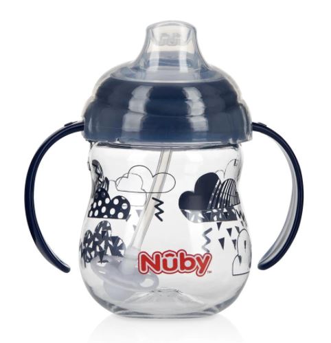 Nuby Tritan Combo 360 - 9oz/270ml Cup With Handle - Dark Blue
