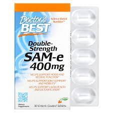 Doctor's Best SAM-e, Double-Strength 400mg, 30 tabs