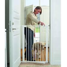 Baby Dan Pet Premier Extra Tall Pressure Fit Gate with 2 Extensions (White) by Scandinavian Pet Design