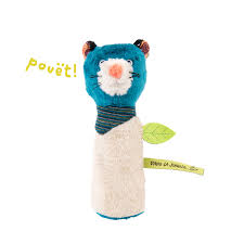 Moulin Roty Dans La Jungle Baby Squeaker Rattle (Zimba the Panther)