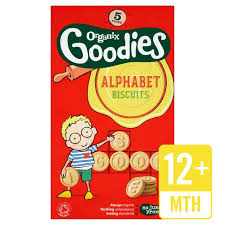 Organix Goodies Organic Alphabet Biscuits, 5 x 25 g Exp: 11/24