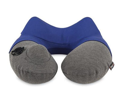 TravelMall 3D Inflatable Neck Pillow (Blue)