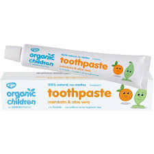Green People Organic Children Mandarin & Aloe Vera Toothpaste, 50 ml (No Flouride) Exp-03/26
