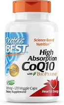 Doctor's Best High Absorption CoQ10 with BioPerine 100 mg, 120 vcaps. Exp: 05/27