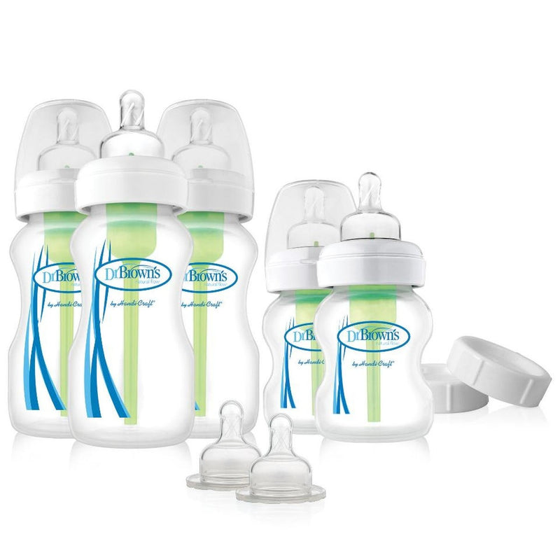 Dr Brown's PP Wide-Neck Options Bottle + Newborn Feeding Set (2X270&1X150)