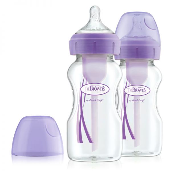 Dr. Brown’s 9oz/270ml PP Wide-Neck "Options+" Bottle - Purple (Twin-Pack)