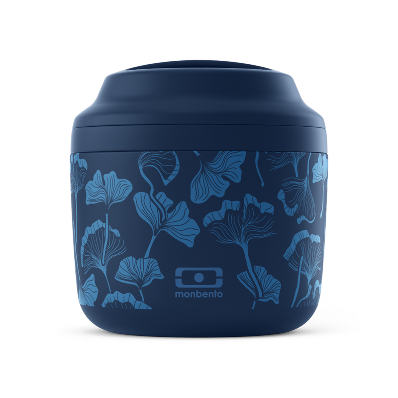 Monbento MB Element Insulated Lunch Box - Graphic Ginkgo Blue
