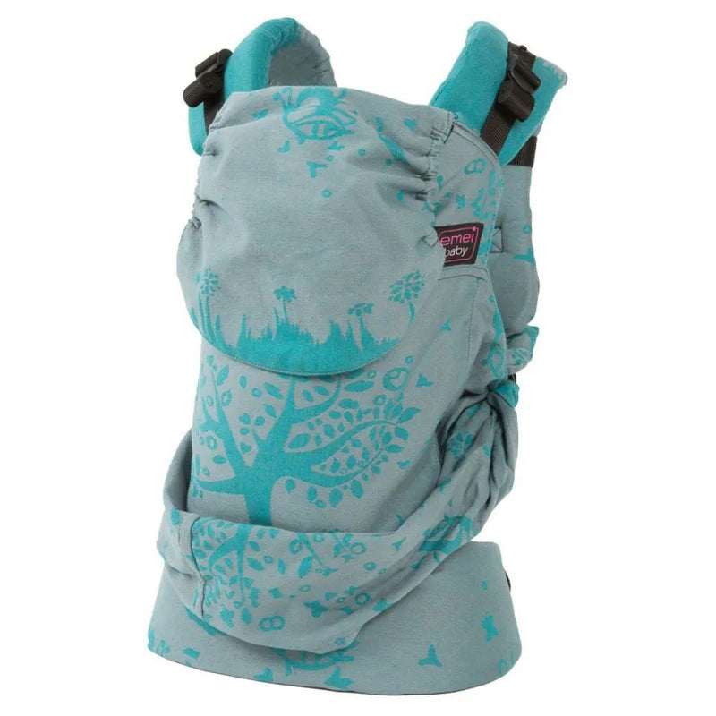 Emeibaby Hybrid Wrap Conversion Baby Carrier - Full Treemei Bright Grey Turquoise
