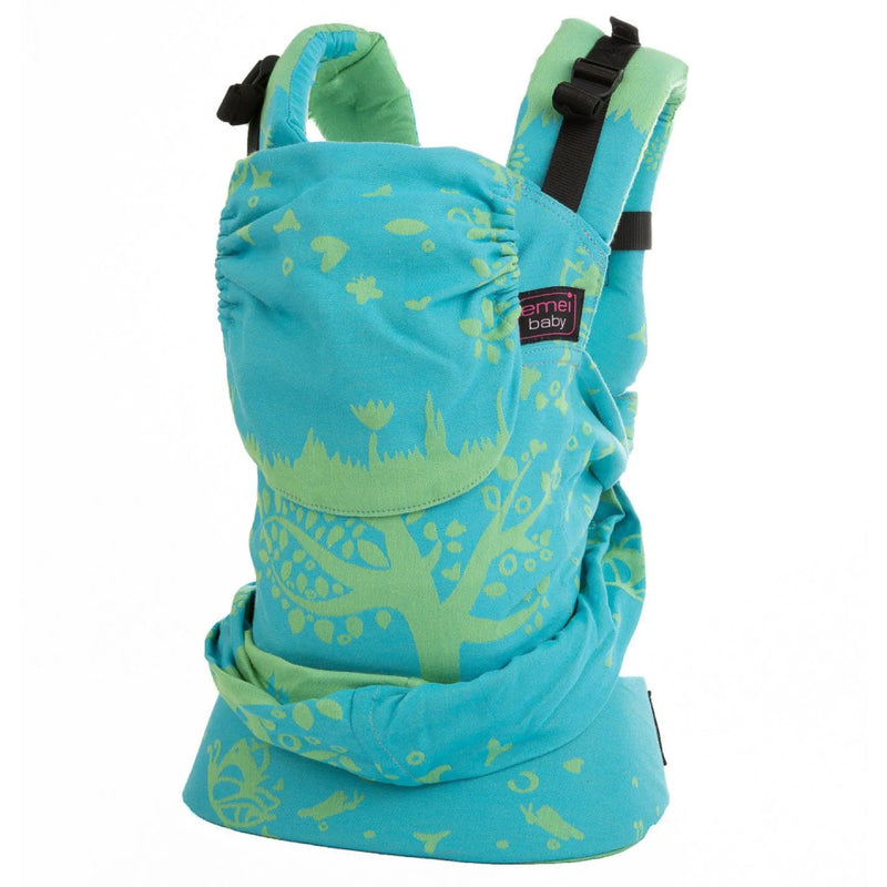 Emeibaby Hybrid Wrap Conversion Baby Carrier - Full Treemei Turquoise Pea