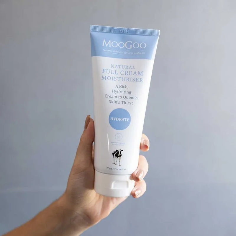 MooGoo Skincare - Full Cream Moisturiser - 200gm for Dry Skin Exp: 05/25