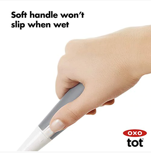 OXO TOT Bottle Brush With Bristled Cleaner - Gray