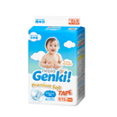 Nepia Genki Premium Soft Tape (4 Packs/Cartoon) - S72 - FOC Genki Wipes Single Pack 20s x 6packs