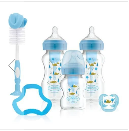 Dr. Brown’s Wide Neck Options+ Baby Feeding Bottle Gift Set - Blue