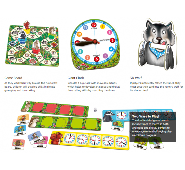 Orchard Toys Game - What's The Time, Mr Wolf
