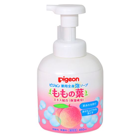 Pigeon Baby Body Foam Soap 450ml (Peach Leaf) JP