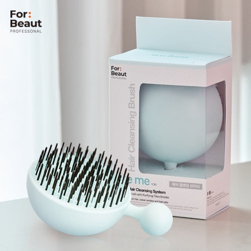 For Beaut Pure Me Detangling & Oil Removal Hair Brush - Aqua Mint Green (Made In Korea)