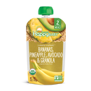[2-Pack] Happy Baby Happy Family Happy Tot Clearly Crafted Meals - Bananas Pineapples Avocado & Granola 113 g. Stage 2 (For 6m up) Exp: 12/25