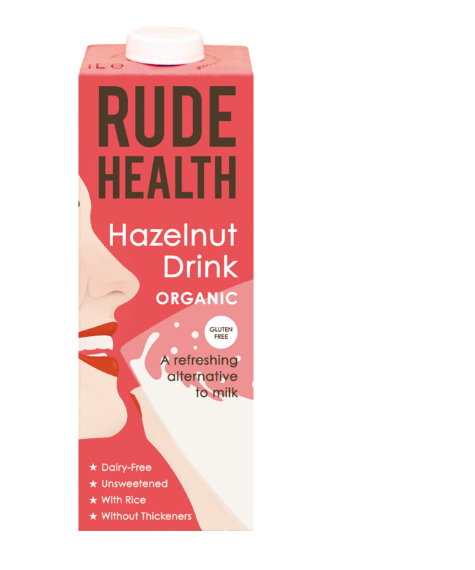 [Bundle Of 6] Rude Health Organic Dairy-free Drink Hazelnut (Gluten Free) 1L Exp: 11/25