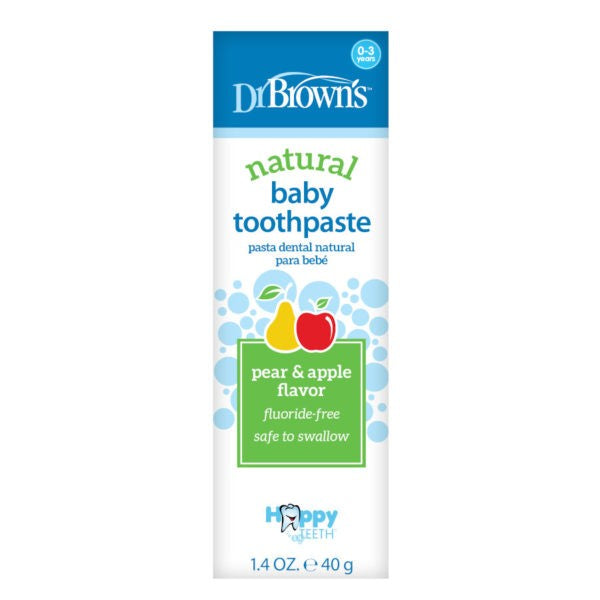 [2-Pack] Dr. Brown's Happy Teeth Fluoride-Free Toothpaste - Pear & Apple Exp: 07/24