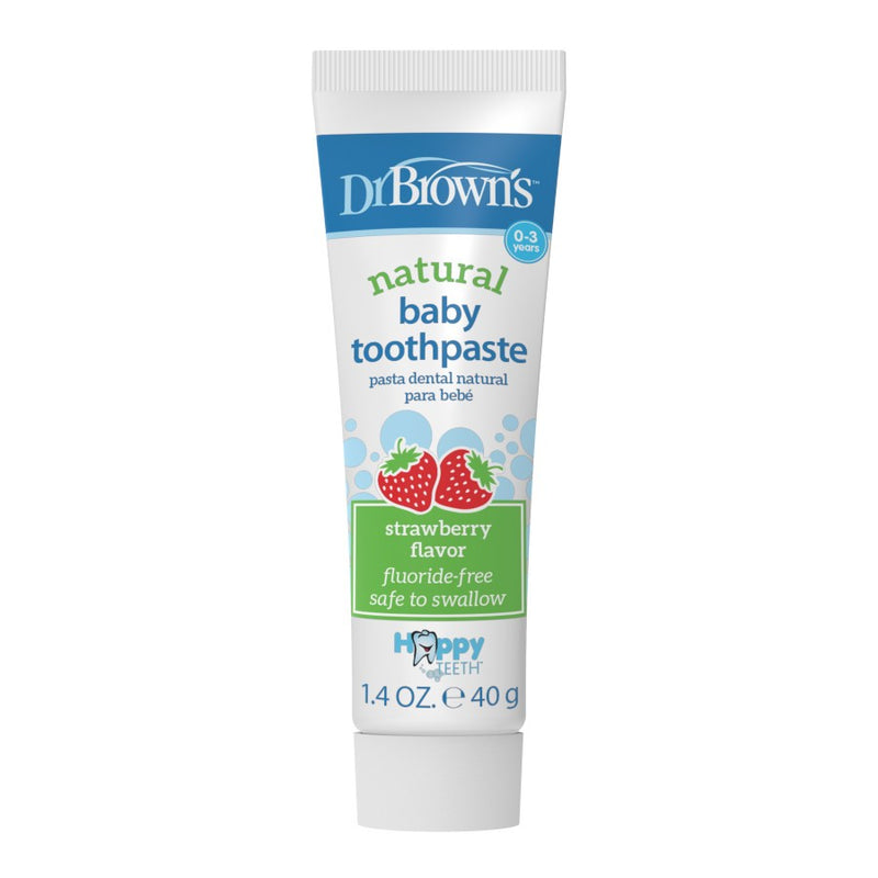 [2-Pack] Dr. Brown's Happy Teeth Fluoride-Free Toothpaste - Strawberry Exp: 11/24