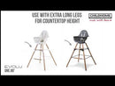 [1 yr local warranty] Childhome Evolu One.80° High Chair - Natural White
