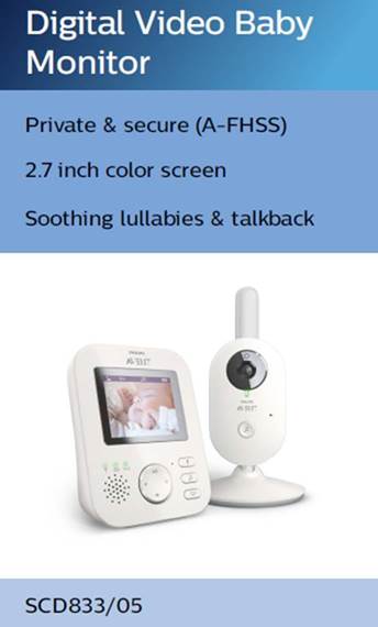 Philips Avent Digital Video Baby Monitor (2 Years International Warranty)
