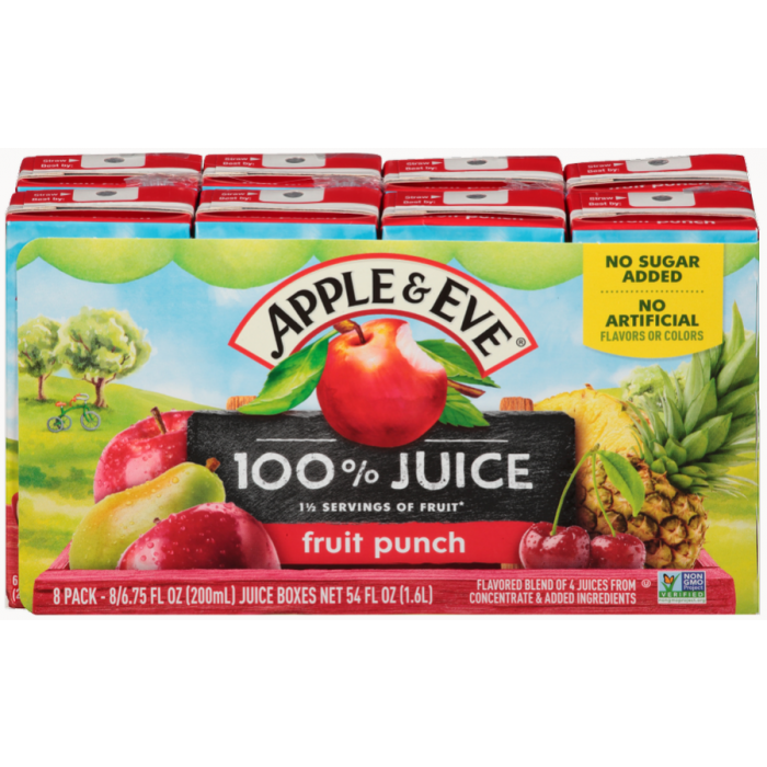 [Bundle Of 40] Apple & Eve 100% Juice- Fruit Punch, 40 X 200 Ml