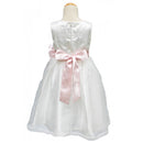 Sunshine Kids Rebecca Bow Dress with Pink Sash 3-7y