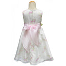 Sunshine Kids Elise White Dress With Pink Flowers 3-7y