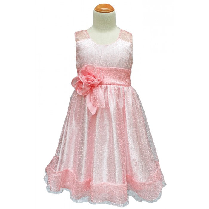 Sunshine Kids Flora Pink Rose Flower Girl Dress 0-24M