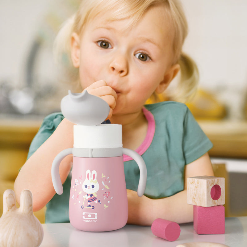Monbento MB Stram Insulated Kid's Bottle - Graphic Bunny